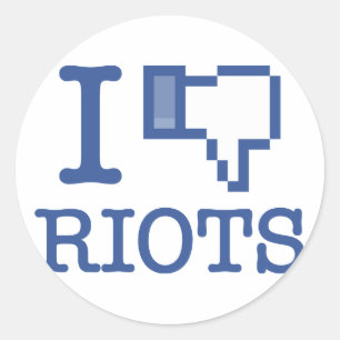 I DISLIKE RIOTS CLASSIC ROUND STICKER