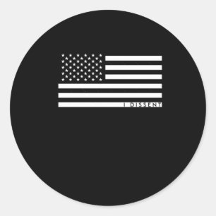 I Dissent American Flag 1  Classic Round Sticker