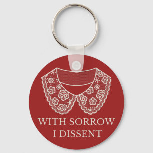 I Dissent Lace Collar Abortion Ban Protest  Key Ring
