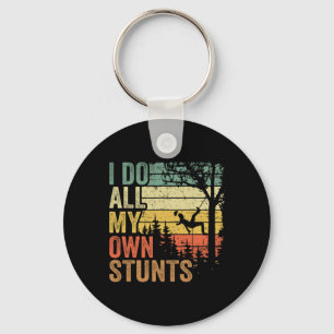 I Do All My Own Stunts Arborist Dad Vintage Tree C Key Ring