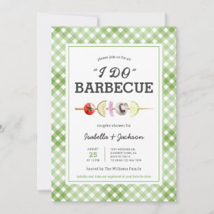 I DO Barbecue BBQ Rustic Wedding Shower Invitation