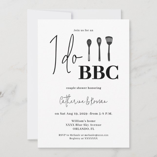 I do Barbecue Couple Shower Invitation (Front)