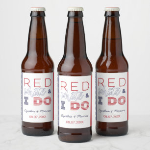 I Do BBQ Backyard Cookout Rehearsal Dinner Beer Bottle Label