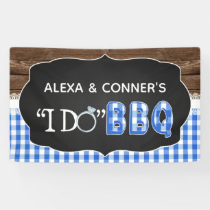 I Do BBQ Banner - Blue