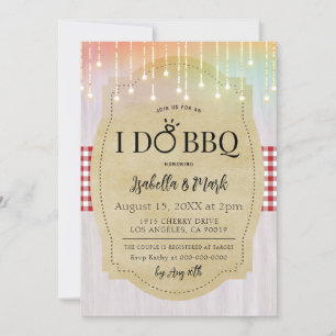 I Do BBQ Barbecue Bridal Shower Invitation