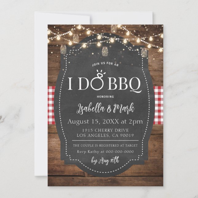 I Do BBQ Barbecue Bridal Shower Invitation (Front)