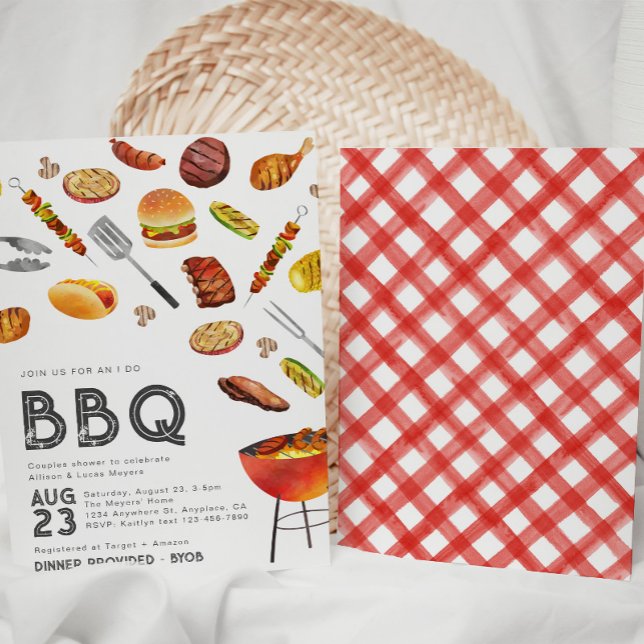 I Do BBQ | BBQ Wedding Shower Invitation (Creator Uploaded)