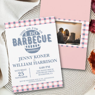 I Do BBQ Bridal Shower Couple Modern Invitations