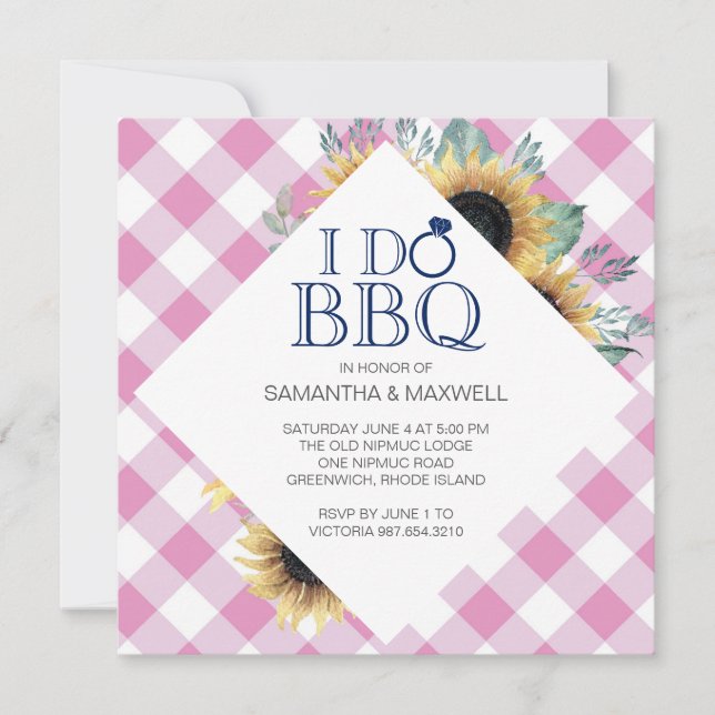 I Do BBQ Bridal Shower Invitation (Front)