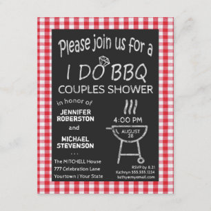 I Do BBQ Chalkboard Couples Shower Invitation