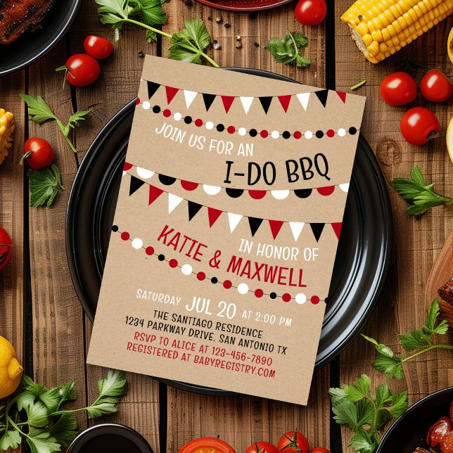 I Do BBQ Couples Bridal Shower Invitation (Creator Uploaded)
