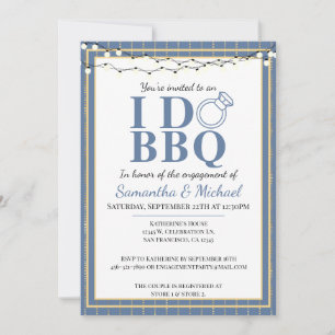 I Do BBQ Couples Shower Engagement Party Invitation