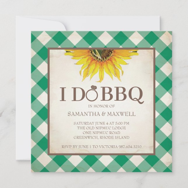 I Do BBQ Couples Shower Invitation (Front)