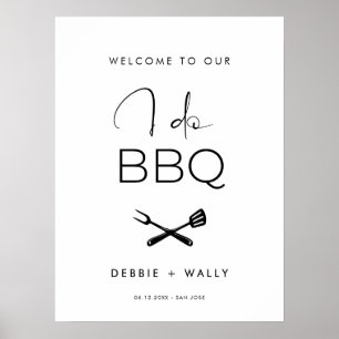I Do BBQ Couple's Shower Welcome Poster