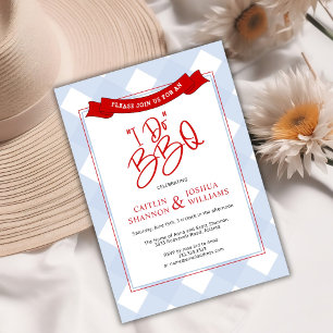 I Do BBQ Couples Wedding Shower Rehearsal Dinner Invitation