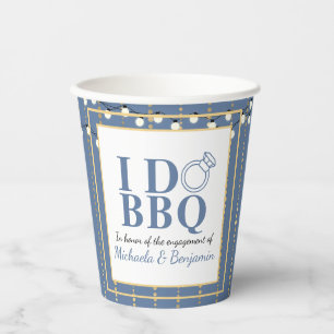I Do BBQ Engagement Party Couples Shower Paper Cups