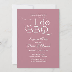I DO BBQ Engagement Party Invitation