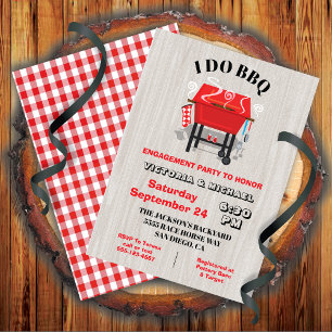 I do BBQ Engagement Party Invitation