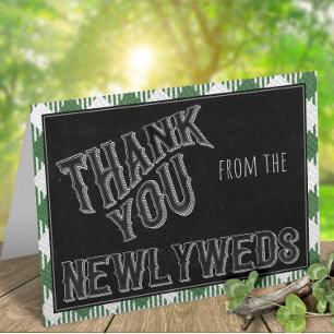 I Do BBQ Green Bridal or Wedding Shower Thank You Note Card