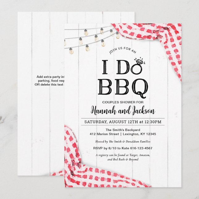 I Do BBQ Invitation (Front/Back)