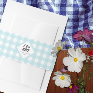 I Do BBQ Invitation Belly Band