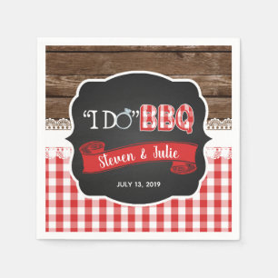 I Do BBQ Napkin - Red