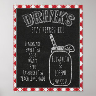 I Do BBQ Party Drinks & Beverage Bar Sign