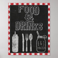 I Do BBQ Party Food Bar Food & Drinks Sign