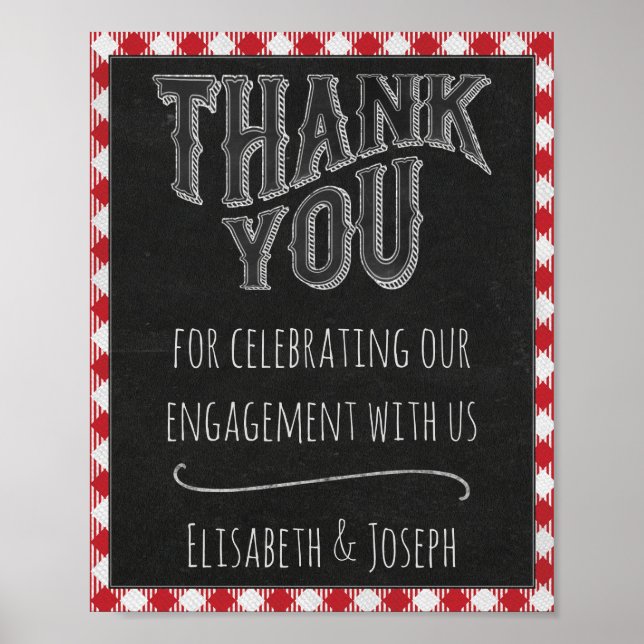 I Do BBQ Party Thank You From Newlyweds Sign (Front)