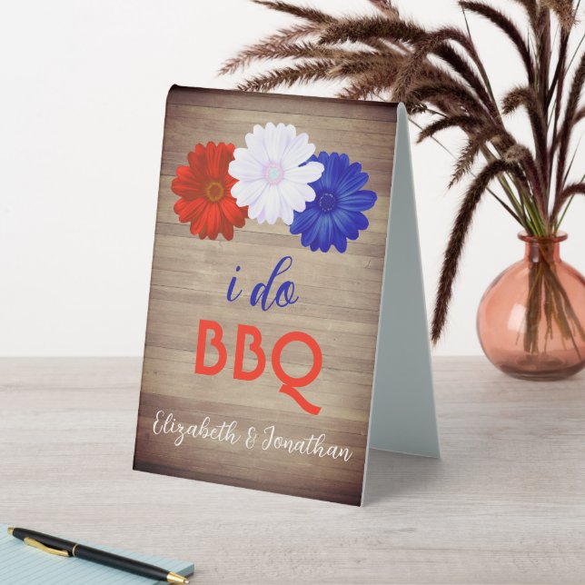 I Do BBQ Patriotic Floral (In SItu (Table))