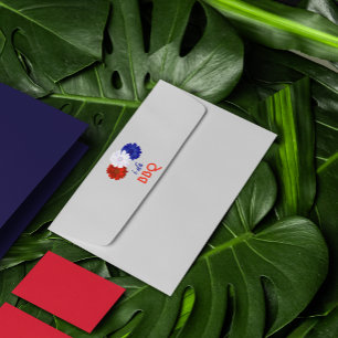 I Do BBQ Patriotic Floral Envelope