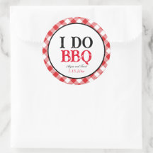 I Do BBQ Red Gingham Custom Wedding