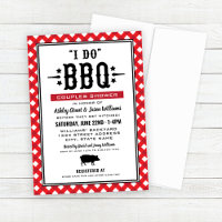 I Do BBQ Red Gingham Wedding Couples Shower