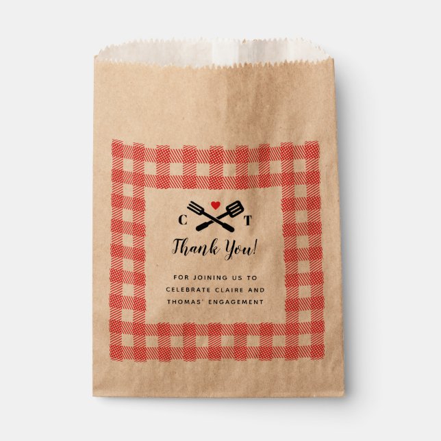 I Do BBQ Red Picnic Favour Favour Bags (Front)