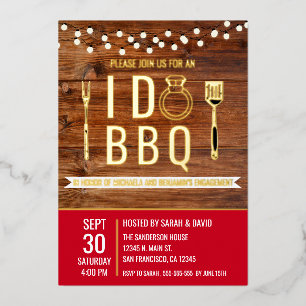 I Do BBQ Rustic Engagement Party Couples Shower