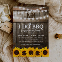 I DO BBQ Rustic Engagement Party Sunflower