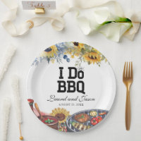 I Do BBQ Sunflower Rustic Engagement Party