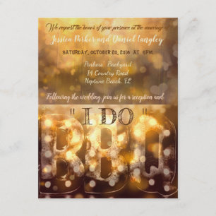 "I DO" BBQ Wedding Invitation