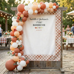 I DO BBQ Wedding Shower Backdrop Tapestry