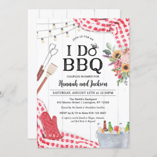 I Do BBQ Wedding Shower Invitation