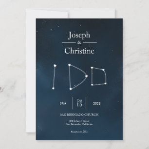 I DO Constellation Wedding Invitation