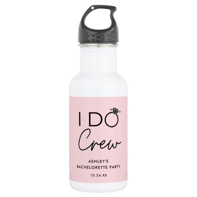 I Do Crew Bridal Party Bachelorette Party Favours 532 Ml Water Bottle (Front)
