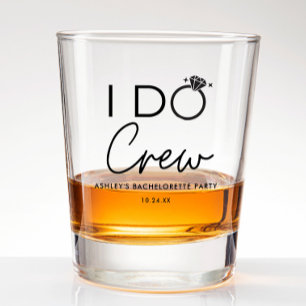 I Do Crew Bridal Party Bachelorette Party Favours Shot Glass