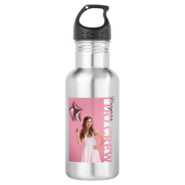 I Do Crew Bride Photo Stainless Steel Water Bottle (Front)