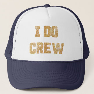 I Do Crew Gold Glitter Bride Bachelorette Hat
