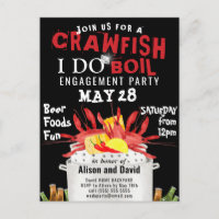 I DO Engagement Crawfish Boil Party Invitation