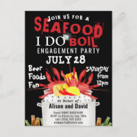 I DO Engagement Seafood Party Invitation