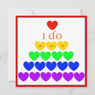 I Do Hearts Invitation