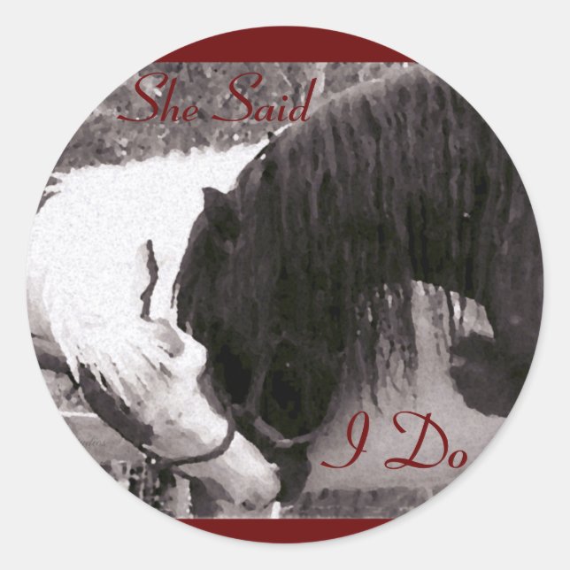 'I Do' Horse Envelope Seals (Front)