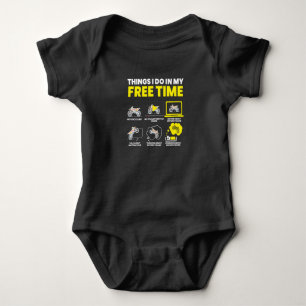 I Do In My Free Time Motorcycle Biker Baby Bodysuit